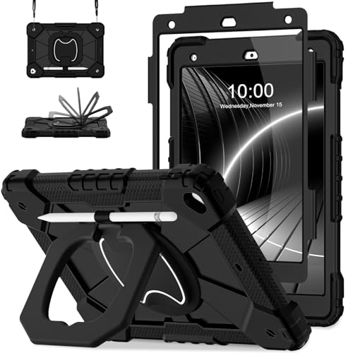Image of Auizotl Case for iPad 9th /8th /7th Generation 10.2 Inch iPad Case 9th Generation with Screen Protector /Rotate Stand /Pen Holder,Military Grade Shockproof i Pad 9th /8th /7th Gen Cases,Black