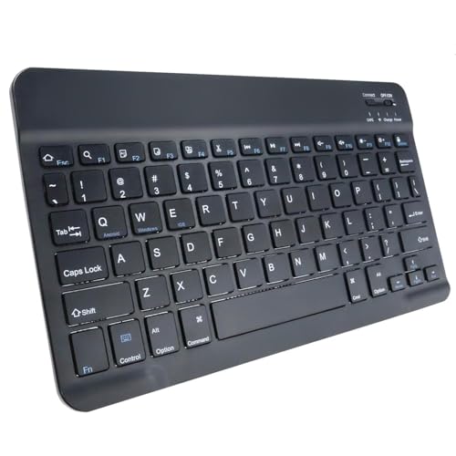 BoxWave Keyboard Compatible with TiAnGin C25Ultra1 (6.9 in) - SlimKeys Bluetooth Keyboard, Portable Thin with Chiclet-Style Keys - Jet Black
