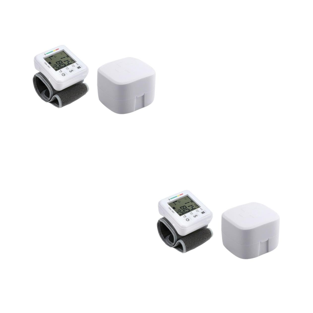 FRCOLOR 2sets Misuratore Di Elettronico Da Polso Con Voce Inglese Digitale Compatto Per Uso Domestico Display Lcd e Facile Lettura Classificazione Salute Inclusa