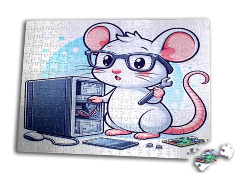 Puzzle TAMAÑO Aprox. A3 DE 252 Piezas Raton informatico profesion reparador Electricista Rompecabezas puzle para Adulto