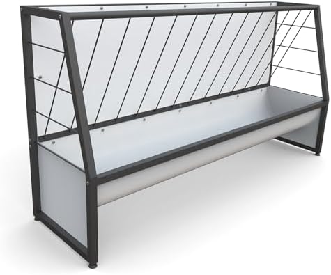 Rugged Ranch 4-Pack Galvanized Steel Hay Feeder Racks For Goats, Sheep, Horses, Cattle – 21x16x12 Inches, Wall-Mounted, Rust-Resistant - View #8