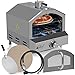 Deco Chef Propane Gas Outdoor Pizza Oven and Grill, includes Peel, Stone, Grill Rack, and Built-in Thermometer, Stainless Steel