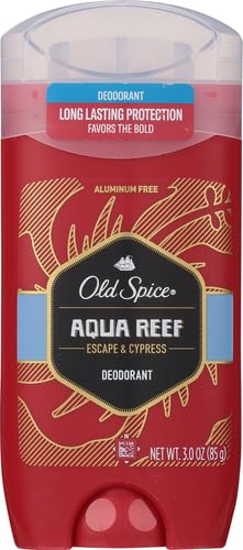 Image of Old Spice Aluminum Free Deodorant for Men, 24 /7 Odor Protection, 24 /7 Freshness & Lasting Scent, Aqua Reef with Cypress Scent, 3.0 oz (Pack of 12)
