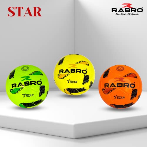 RABRO Football, Football Size 4, Star Soccer PVC Football/Recreational