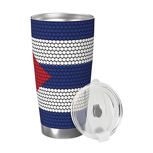 Olyglo 20Oz Car Cup，Tumbler With Lid And Straw Dots Flag Cuba 20Oz Cup 304 Stainless Steel Cup，Mothers Day Gifts Best Friend Funny Gifts For Birthday Christmas #TOP1