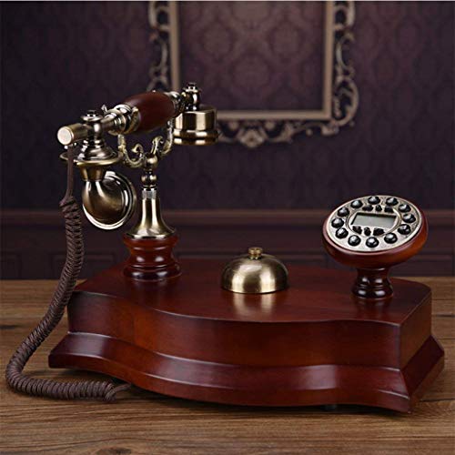Retro Telefon Festnetz Massivholz/Metall/Schnurlostelefon/mit Anruferkennung/Wahlwiederholung/Europäisch