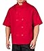 Red Lightweight Short Sleeve Chef Coat