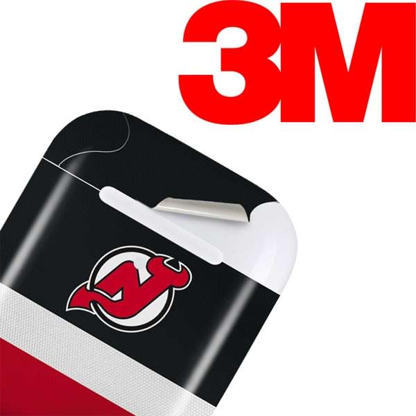 Skinit Decal Audio Skin Compatible with Apple AirPods - Officially Licensed NHL New Jersey Devils Jersey Design