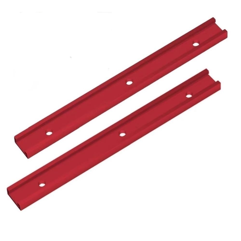 Aluminum T-Slot Bar 2pcs 30 Type Aluminum Alloy Miter Track Jigs, Red/Blue/Silvery T Slot Jig Tool for Woodworking(Red,400mm)