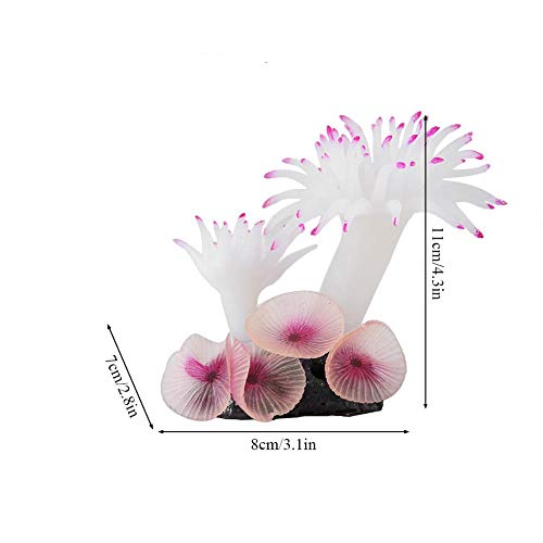 Décorations artificielles Plantes coralliennes pour aquarium – Simulation naturelle Plantes Aquatiques Corail Blanc