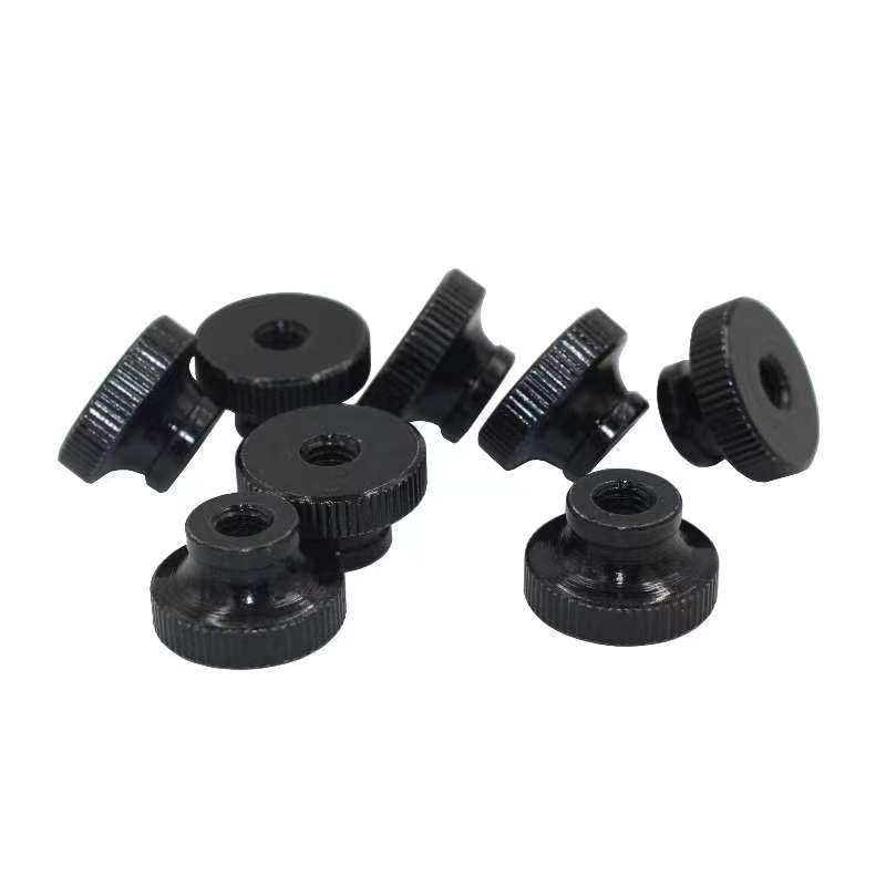 M2 Knurled Thumb Nuts High Type, Alloy Steel, Nickel, 50 Pieces, Silver
