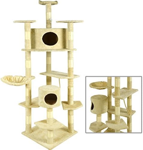 Cat Tree 80" Condo Furniture Scratching Post Pet Cat Kitten Pet House