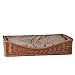 e-wicker24 Alles aus Weide Hundekorb aus Weide für Hund und Katze Hundebett Katzenbett mit Kissen Tierkorb geflochten Katzenkorb rechteckig Liegestuhl 80x50 H10/18