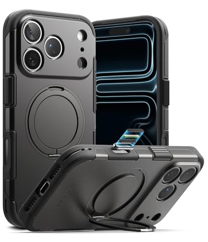 Protection iPhone 17 Pro Max antichoc Ringke avec étui MagSafe mince et anneau support intégré