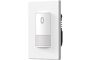 Matte White Sensor Switch, Single Pole Occupancy 120 Motion Sensor