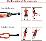11 PCS Ensemble de bandes de résistance, tubes d'exercice 63 inchs, Bandes d'entraînement avec poignées,Anchor porte,Sangle de cheville,bandes d'exercice élastiques pour hommes femmes avec manches en nylon protecteur - jusqu'à 200lbs