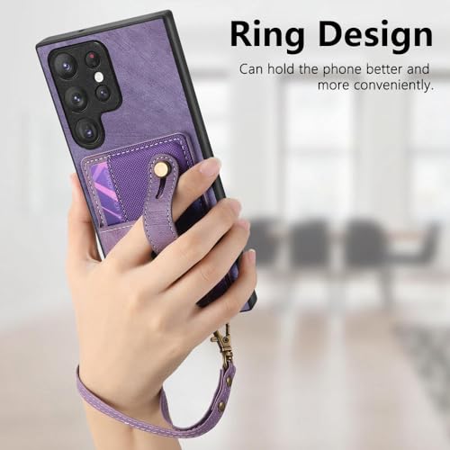 Coque Samsung S23 avec cordon et porte-carte LVTFCO Vert