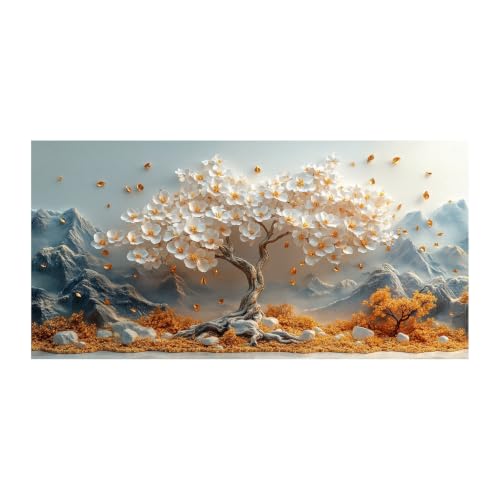 Decoración de pared para cocina y salón con elegantes lienzos de flores
