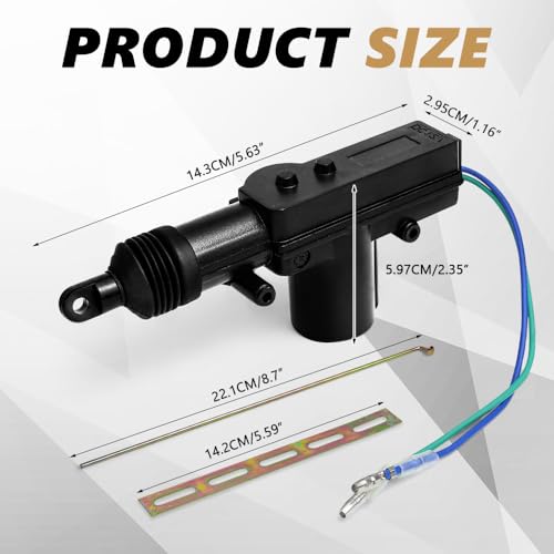 Image of 2PCS Car Power Door Lock Actuators, 2 Wire 12V Power Door Lock Kit, Heavy Duty Automotive Door Lock Actuator, Universal High Power Door Lock Actuator for Most Vehicles