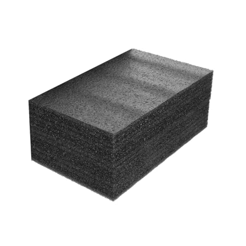 HOMSFOU 2pcs Black Pearl Cotton Pad Foam Sheets for Crafts Cases Thick Polyethylene Foam Padding Sheets