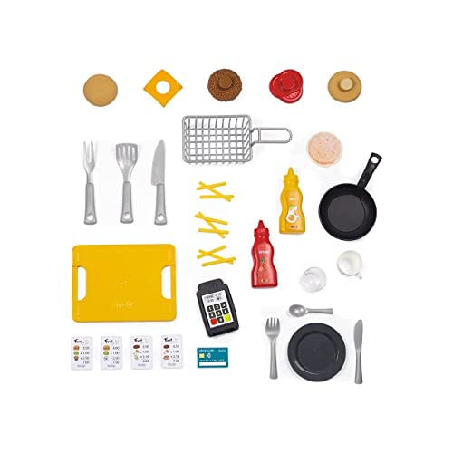 Smoby - Food Corner Restaurant - Cuisine Resto avec Lecteur CB - 29 Accessoires - Jouet d'Imitation pour Enfant - A Partir de 3 Ans - Fabrication Française