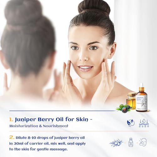 Image of HIQILI 1 Fl Oz Juniper Berry Essential Oil, 100% Pure Undiluted for Diffuser, Skin - 30ml