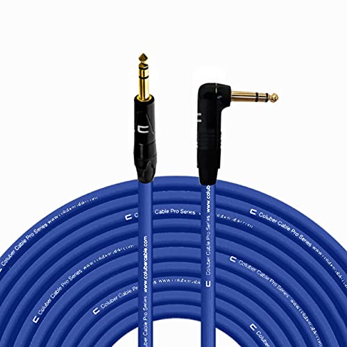 COLUBER CABLE 1/4" TRS to 1/4" TRS, 100 ft, blue