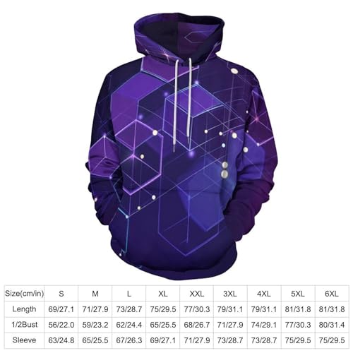 Sweat à capuche imprimé 3D un pull géométrique contre le froid
