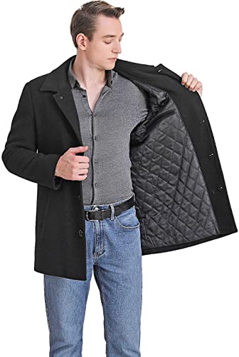 BGSD Men Cole Wool Blend Single Breasted Walking Pea Coat (Also available in Big and Tall)4