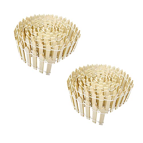 HONBAY 2 piezas de madera miniatura jardín decorativo piquete valla Palisade para adorno
