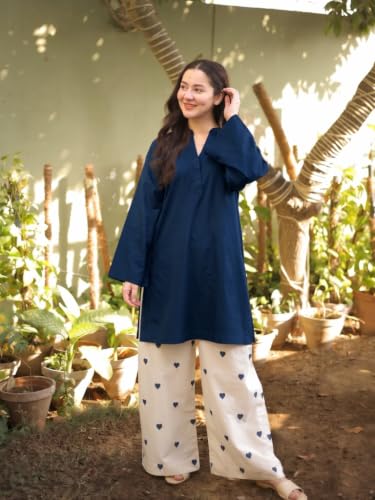 Image of ANNI Designer Farshi Salwar Suit Set for Women Viscose Solid | Co-ords Set for Woman | Kurta Palazzo 2 Piece Outfit | Mandarin Neck Full Sleeve Regular Fit Ethnic Dress Stylish Womens