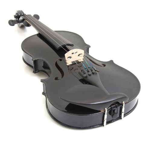 image for Mendini by Cecilio 16-Inch Solid Wood Violin Set for Beginners - Hand 