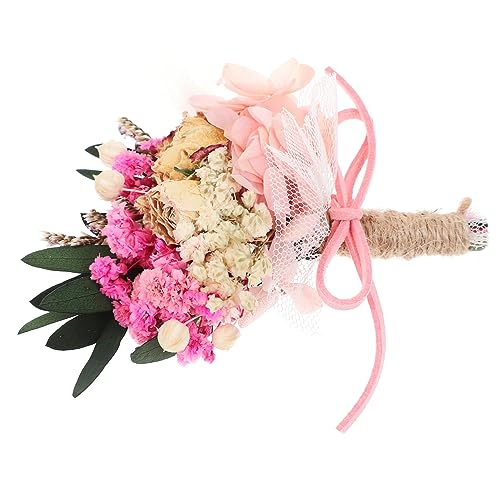 Mini ramo de flores secas para boda decorativo miniatura 1