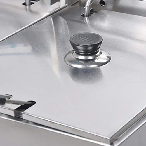 Fritteuse, Edelstahl Frying Catering Küchenmaschine Fritteuse Mit Temperaturregelung Und Korb Für Den Gewerblichen… – Bild 3