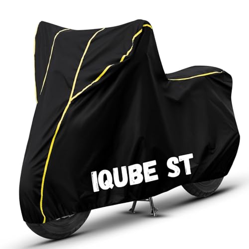 Image of Bike Cover for iQube ST 100% Waterproof, Dustproof & Scratch Resistant| Fully Bottom Elastic UV Resistant Heavy Duty Body Cover | All Weather Outdoor Use