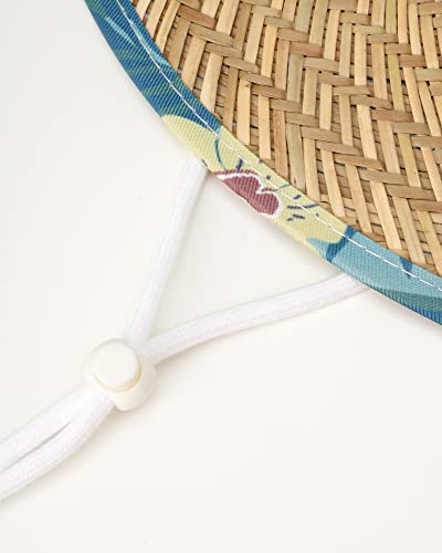 Hurley Women's Straw Hat - Capri Medium Brim Real Straw Lifeguard Sun Hat With Chin Strap, Size One Size, Spruce Fog #TOP2