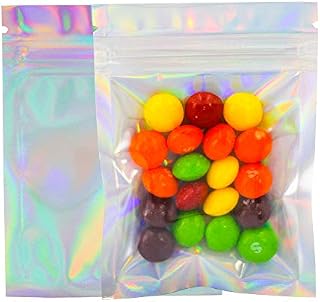 100 Pack Smell Proof Bags 3.3x5.1 Inches, Resealable Mylar Bags Food Safe Material