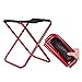 Wei li Firm Taburete Plegable de Aluminio Plegable al Aire Libre Acampar Silla Plegable al Aire Libre Ultra Ligera portátil Taburetes (Color : Red)