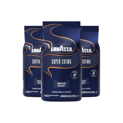 Image of Lavazza Italian inchSuper Crema inch Espresso Whole Bean Value Pack (3 x 2.2 lb bags)