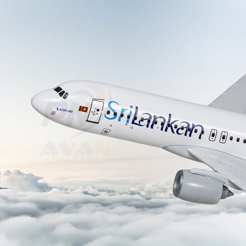 Image of SriLankan Airlines, diecast, Metal Aeroplane Scale Model Office Only for Display, Size -16 Cm-A320 Air (SriLankan)