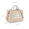 DUBUSH Mahwu Women's Tote Bag PU Leather Travel Tote Bag with Adjustable Shoulder Strap Women's Tote Bag for Office Travel #5
