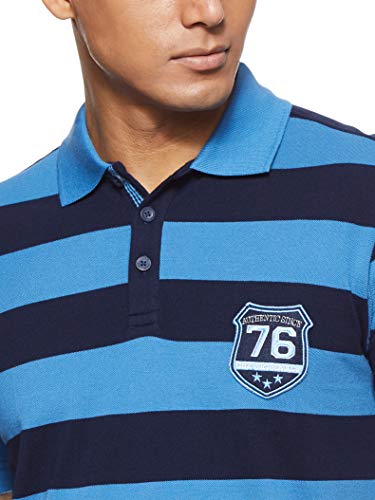 Image of Jockey Men's Regular Fit Half Sleeved Classic Striped Polo T-Shirt