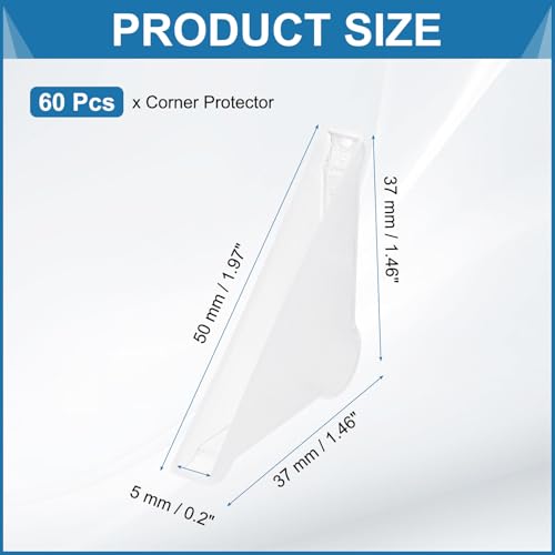 Protecteurs d'angle pour verre table meubles bois acier miroir carrelage blanc