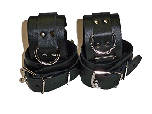 Four (4) Locking Leather Fleece Lined Wrist and Ankle Cuffs