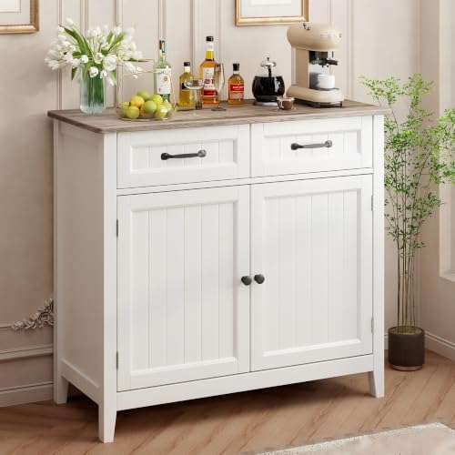 Gizoon Kitchen Sideboard Buffet Cabinet, 32'' H...