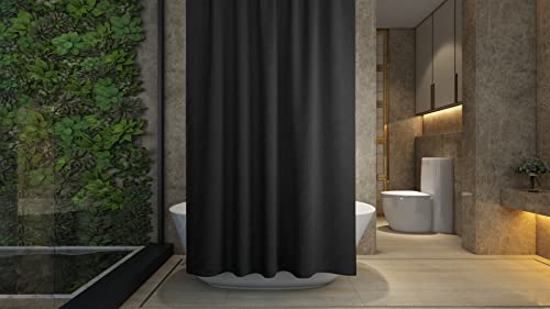 PEVA Shower Curtain - Water Repellent, Mildew Resistant, 180x180cm, 71x71inch, Rail Hooks, Ultra-Thin, Feather Light, Wet Rooms, Shower, Bath, Plain Solid Vibrant Colours, Style, Décor and Designer