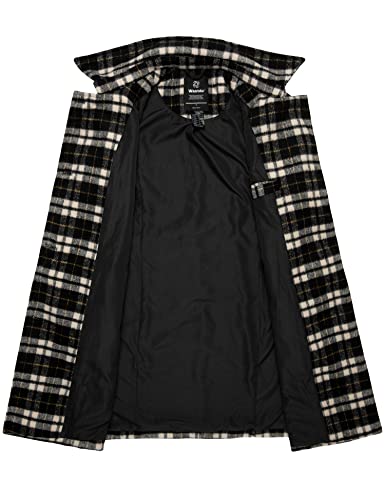 wantdo Women's Double Breasted Pea Coat Winter Mid-Long Trench Coat with Belt3