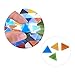 Pandahall Elite About 350 pcs Mixed Color Triangle Mosaic Tiles Opaque Glass Cabochons for Home Decoration Crafts Supply