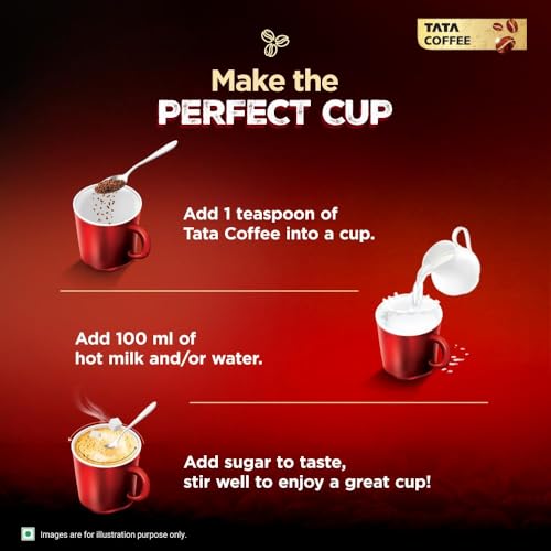 Image of Tata Premium Instant Coffee, 45g Jar, 100% Pure Coffee, With Flavour Locked Decoction Crystals, Rich Aroma & Great Taste
