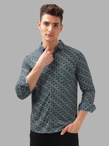 Image of BULLMER Trendy Regular Fit Striped Causal Full Sleeve Shirt for Men.
